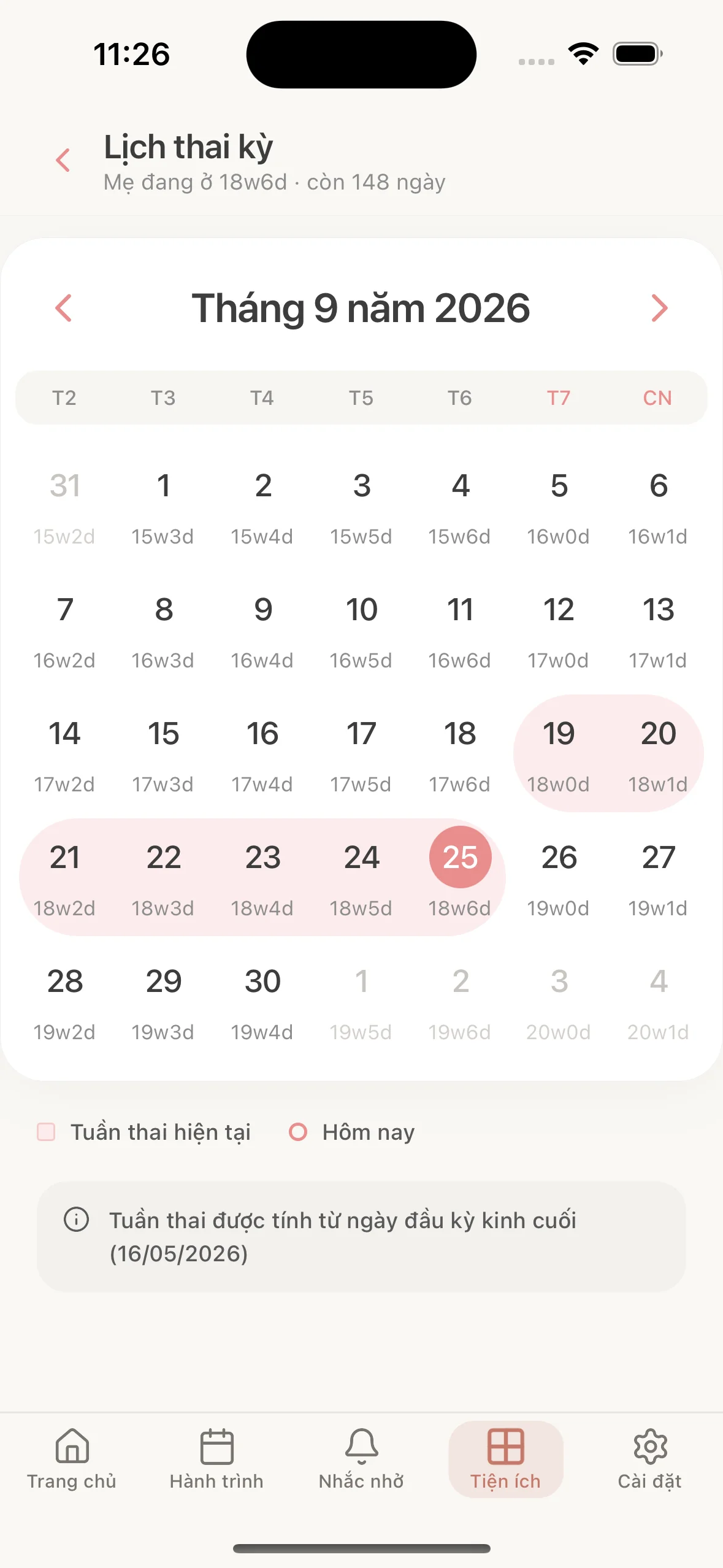 Mama Journey – lịch thai kỳ